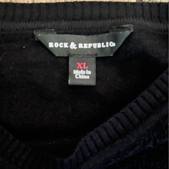 EUC Rock & Republic Studded Crewneck Sweater Size XL - Picture 5 of 5